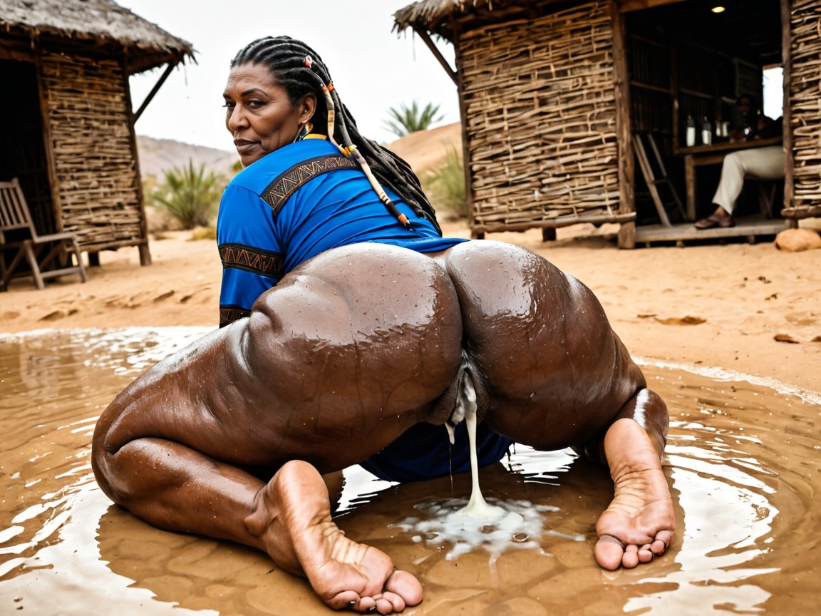 Extremely Large Ass, Hips Wider Than Shoulders, Ripped Clothes AI Porn