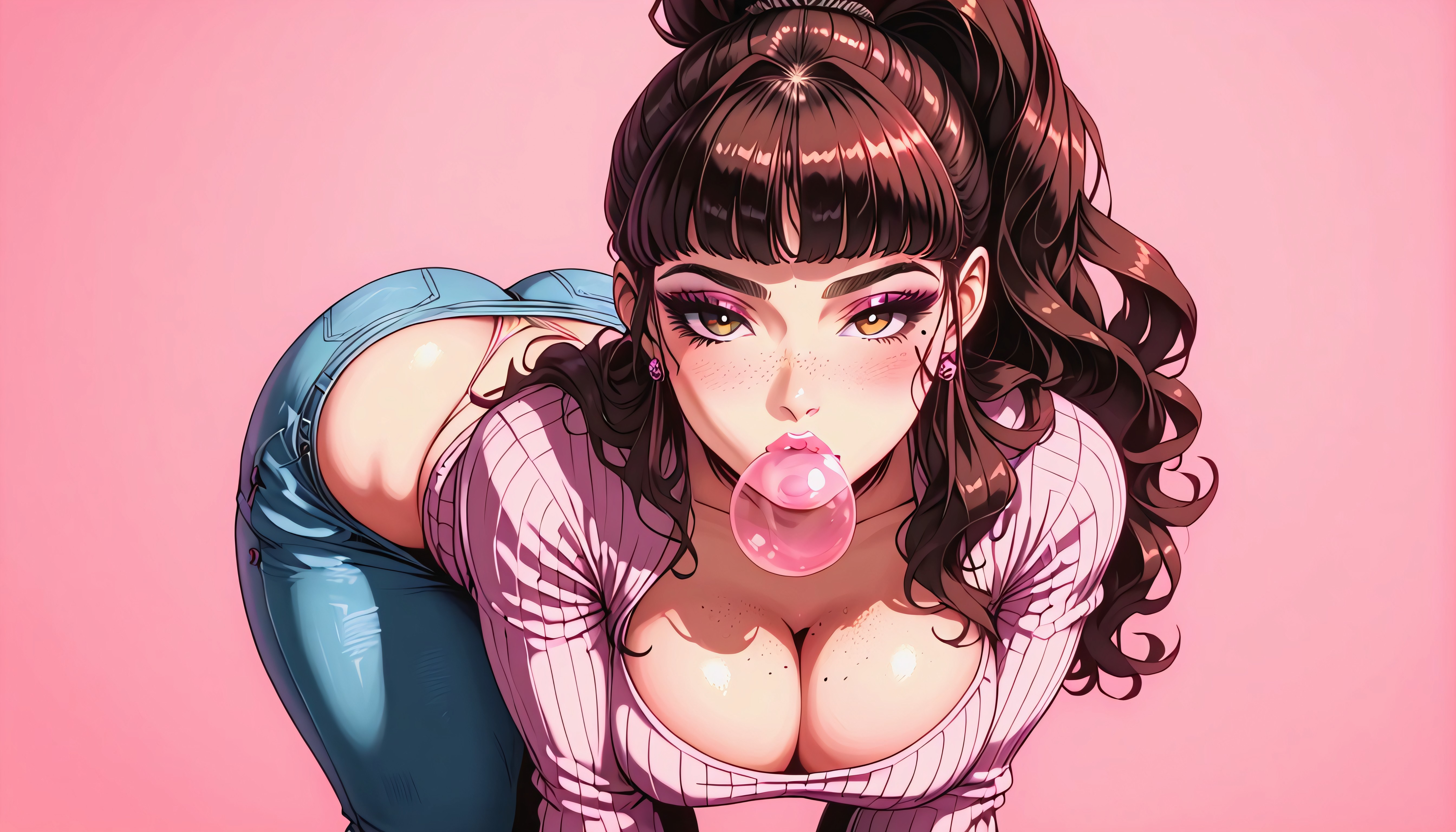 Large Breasts, Arms Together, Ultra Detailed Face AI Porn