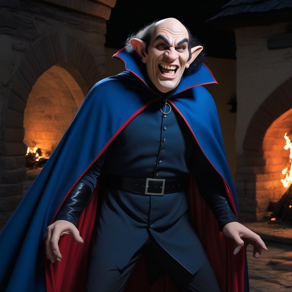 Regular Skin Color, Comic About Gargamel, Sharp Fangs Porno IA
