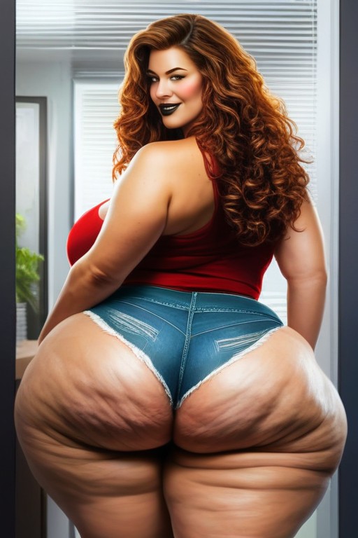 Extremely Fat Thighs, Thick Thighs, Extremely Wide Hips Porno IA