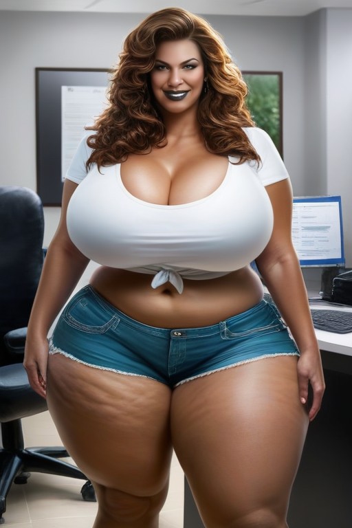 Naked, Oficina, Ssbbw Massive Fake Booty Porno IA