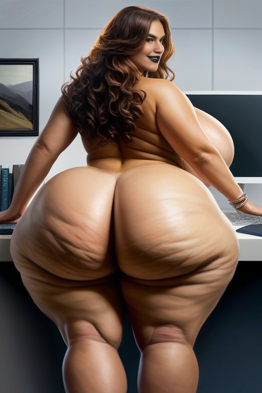 Ass Triple Width Of Shoulders, Extremely Thick Hips, Thick Thighs Porno IA
