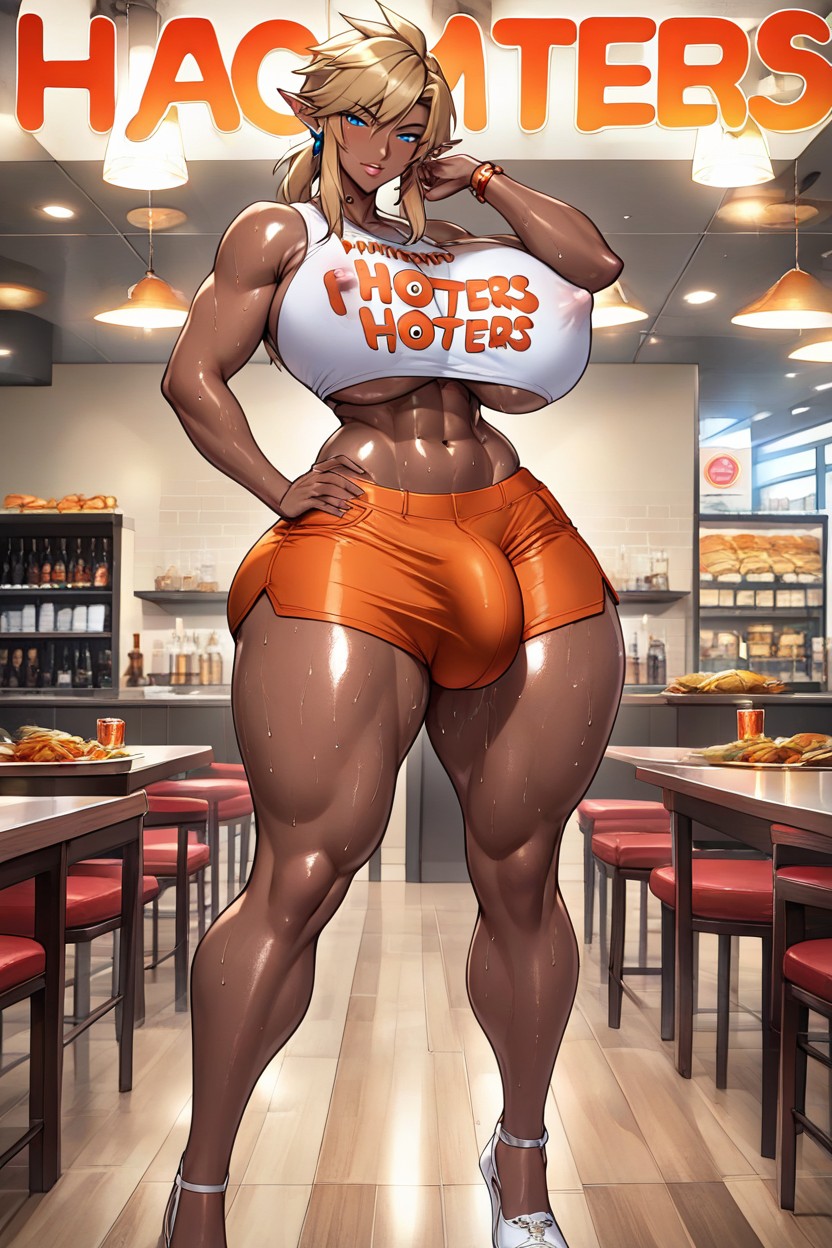 De Pie, Orgasm, Thick Thighs Porno IA