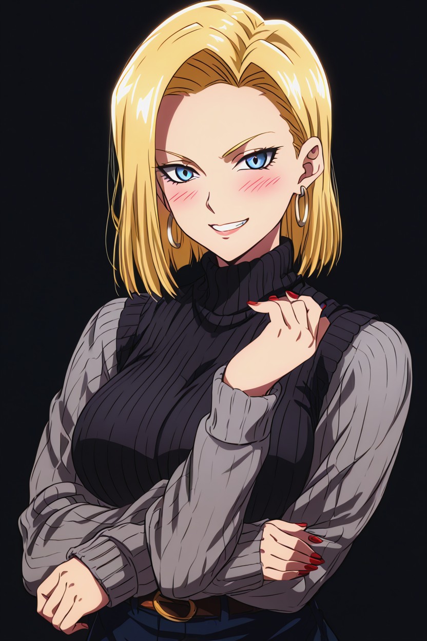 Hair, Ribbed Sweater, Android AI 야짤