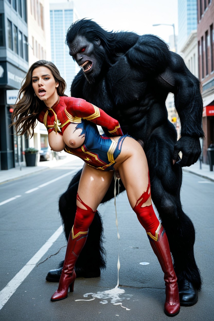 Ropa Rasgada, Bent Over, The Beast Grabs The Woman Porno IA