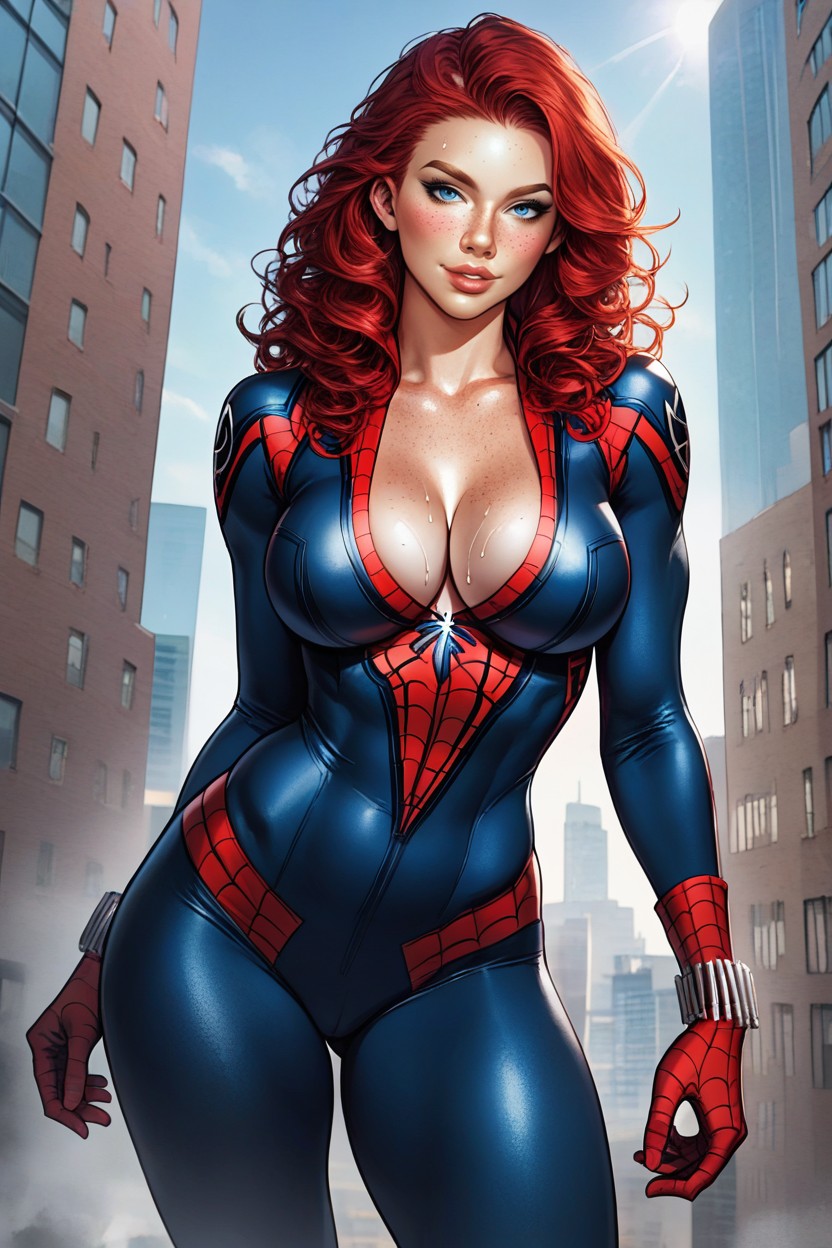 Spiderman Is Tall And Muscular, Outsidespider Man Male, Caliente Porno IA