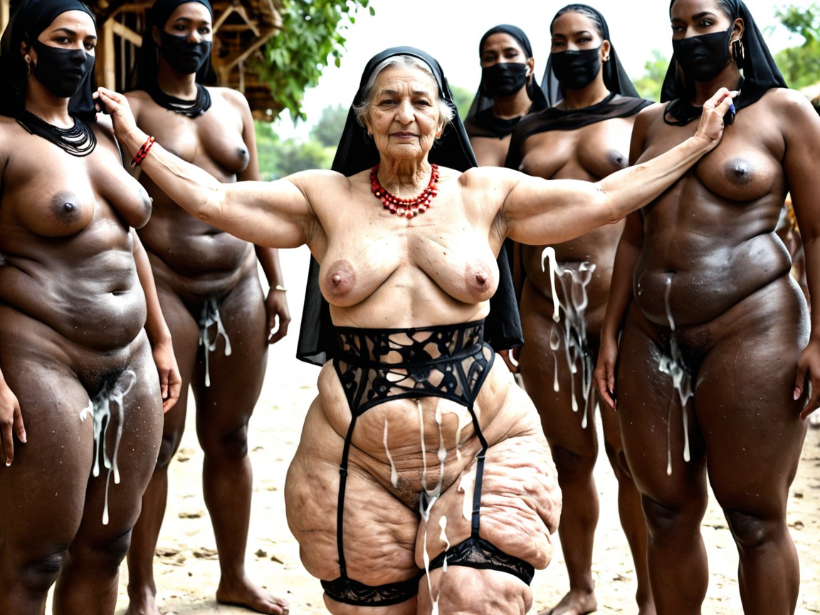 Black Veil Over The Face, Slut, Sudada Porno IA