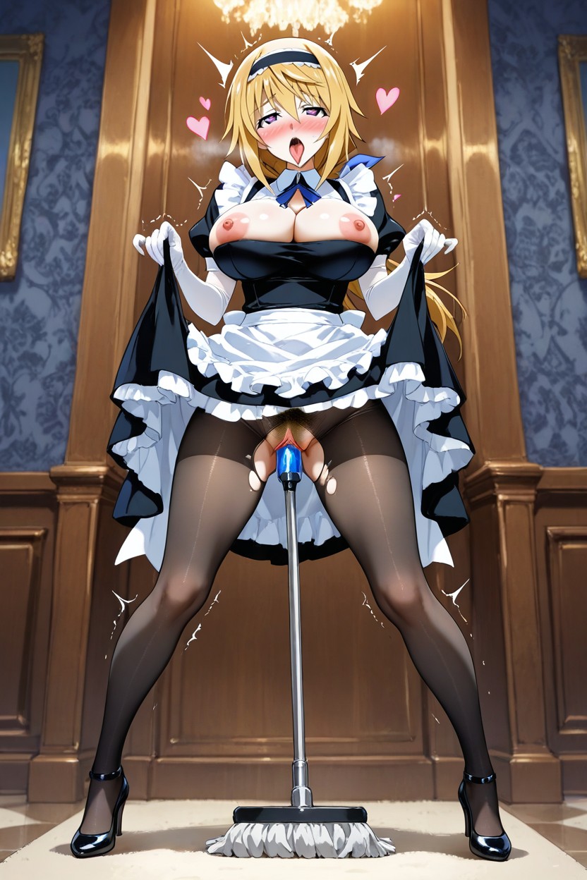 Blush, Maid Headband, Female Pubic Hair Porno IA