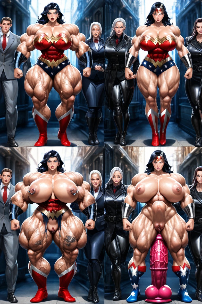 Piercings All Over The Body, 25+, Extremely Large Breasts AI Porn