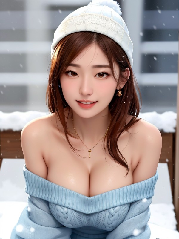 Virgin Sweater, Medium Breast, Figure AI Porn