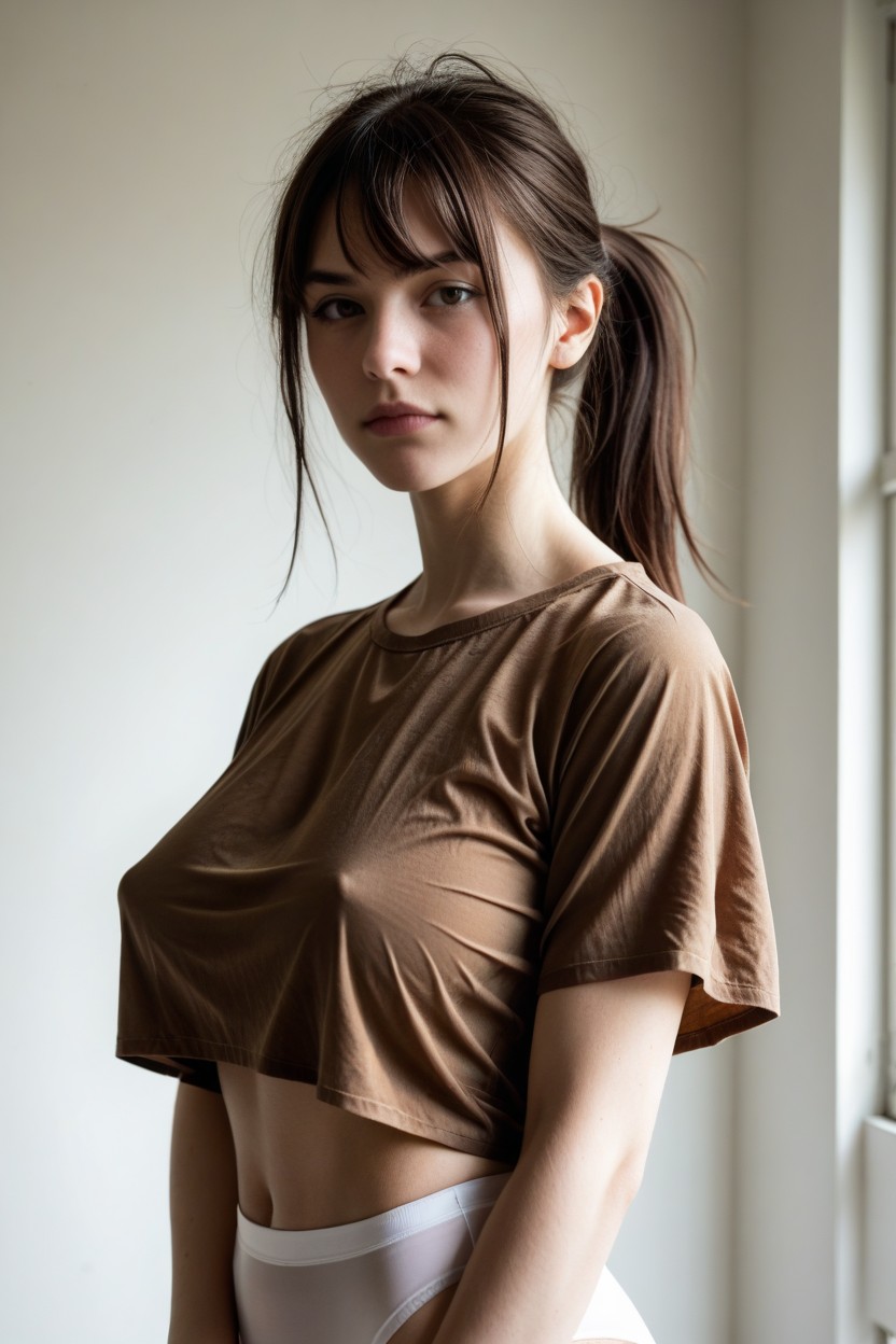Crazy, Brunette, Hair Strands AI Porn