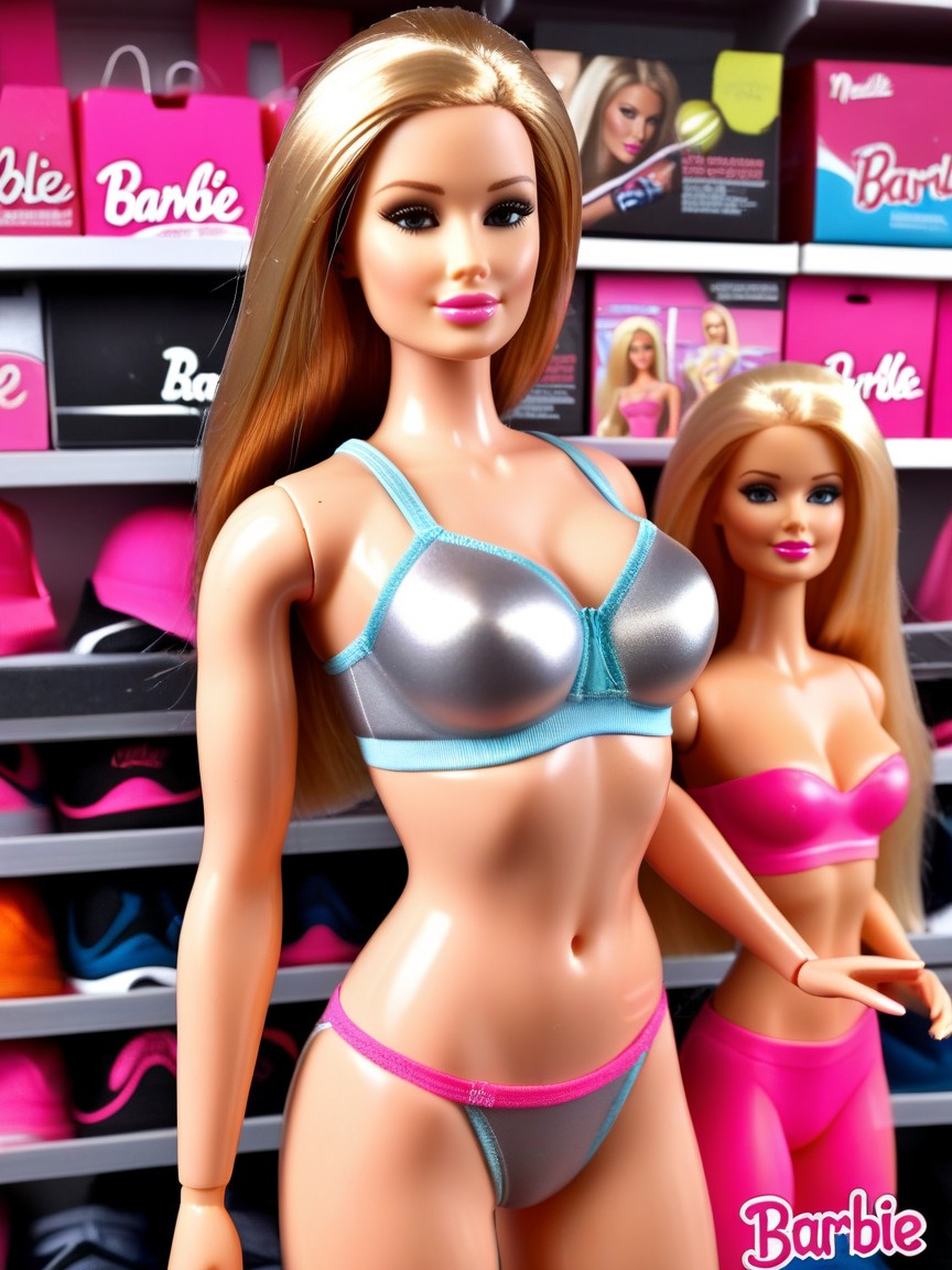 Perfect Plastic Breasts, Exposed Breasts, Barbie Made By Mattel AI Porn