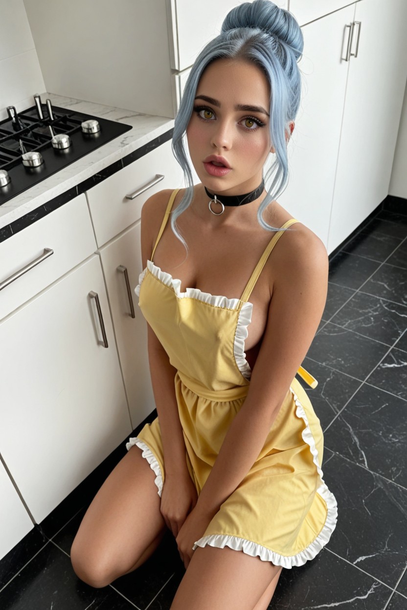Gorgeous Thick Lips, Monster Cock Looming Above Her Face, Extremely Erect Nipples Porno IA