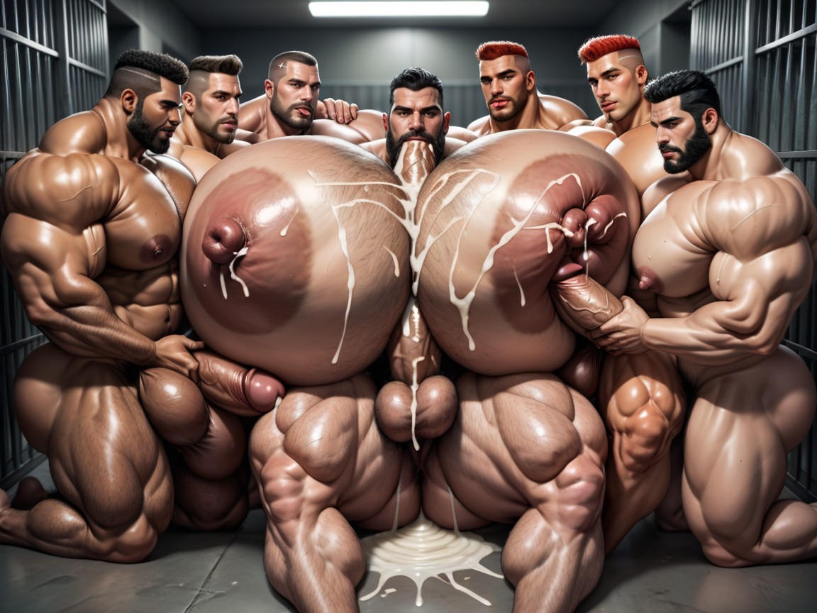 Gruesa, Sweaty, Oiled Skin Porno IA