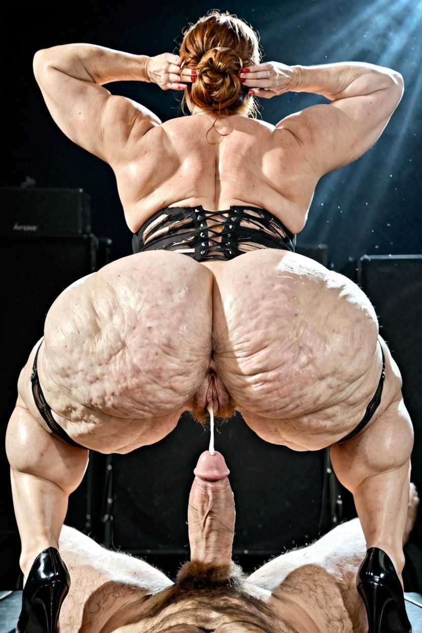 Standing Facing The Viewer, Rounded Buttocks, 옷 찢어짐 AI 포르노