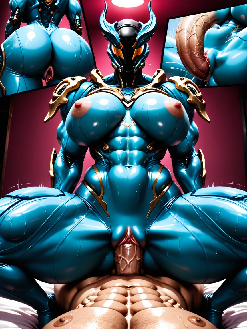Segmented Armor Plating, Black Liberty Spike Hair Style, Bottom Up AI Porn