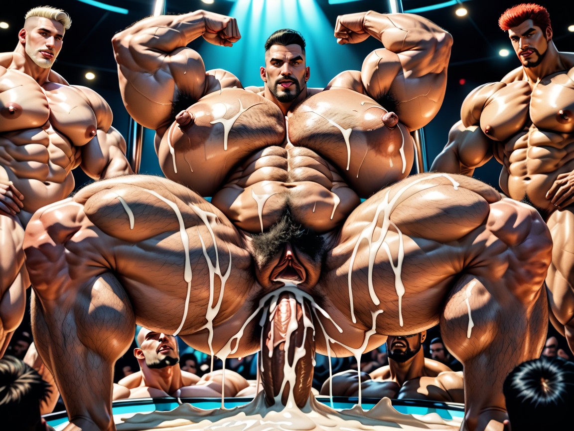 Hyper Bulky, Cunnilingus, Huge Hyper Asses AI Porn