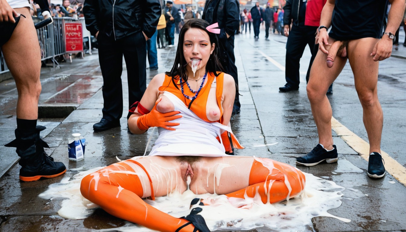 Wet Street, 25+, Puffy Swollen Anal AI Porn