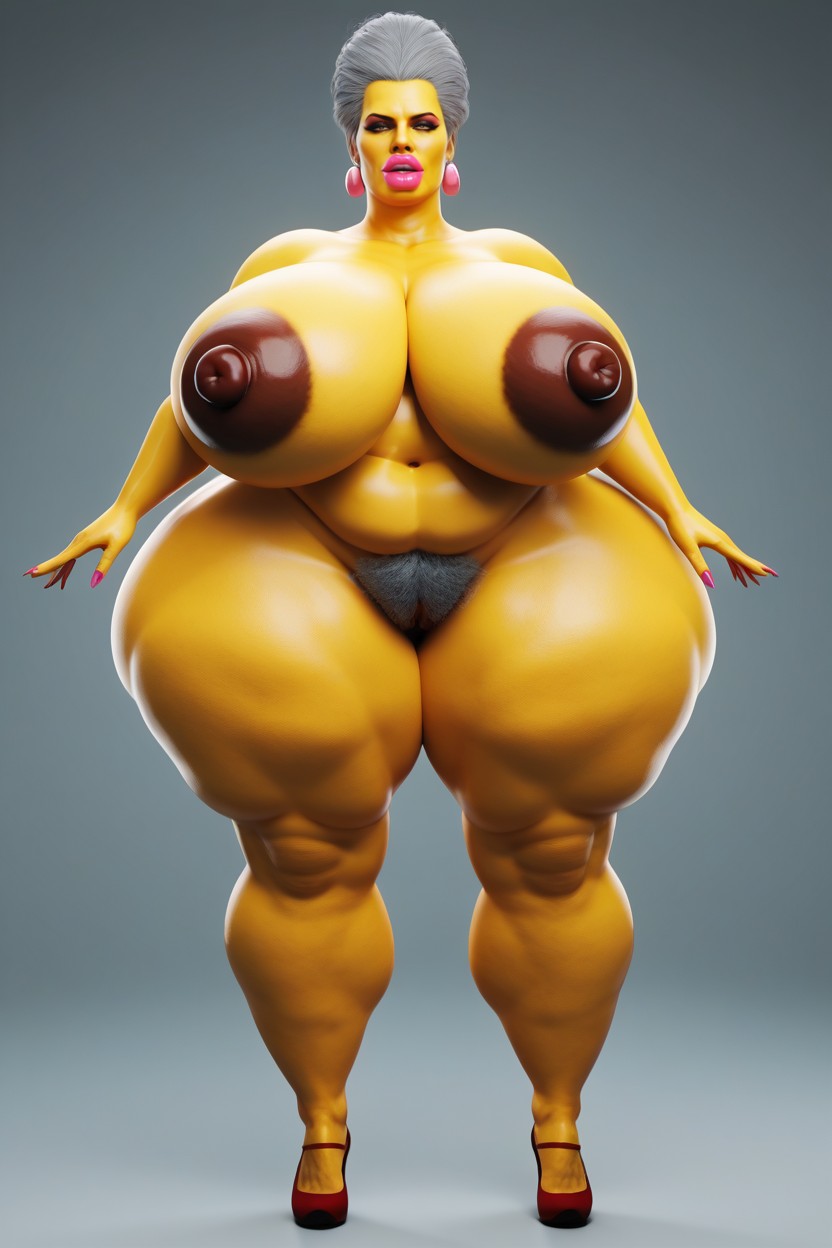 Colossal Swollen Lips, Fat Body, Enlarged Nipples AI Porn