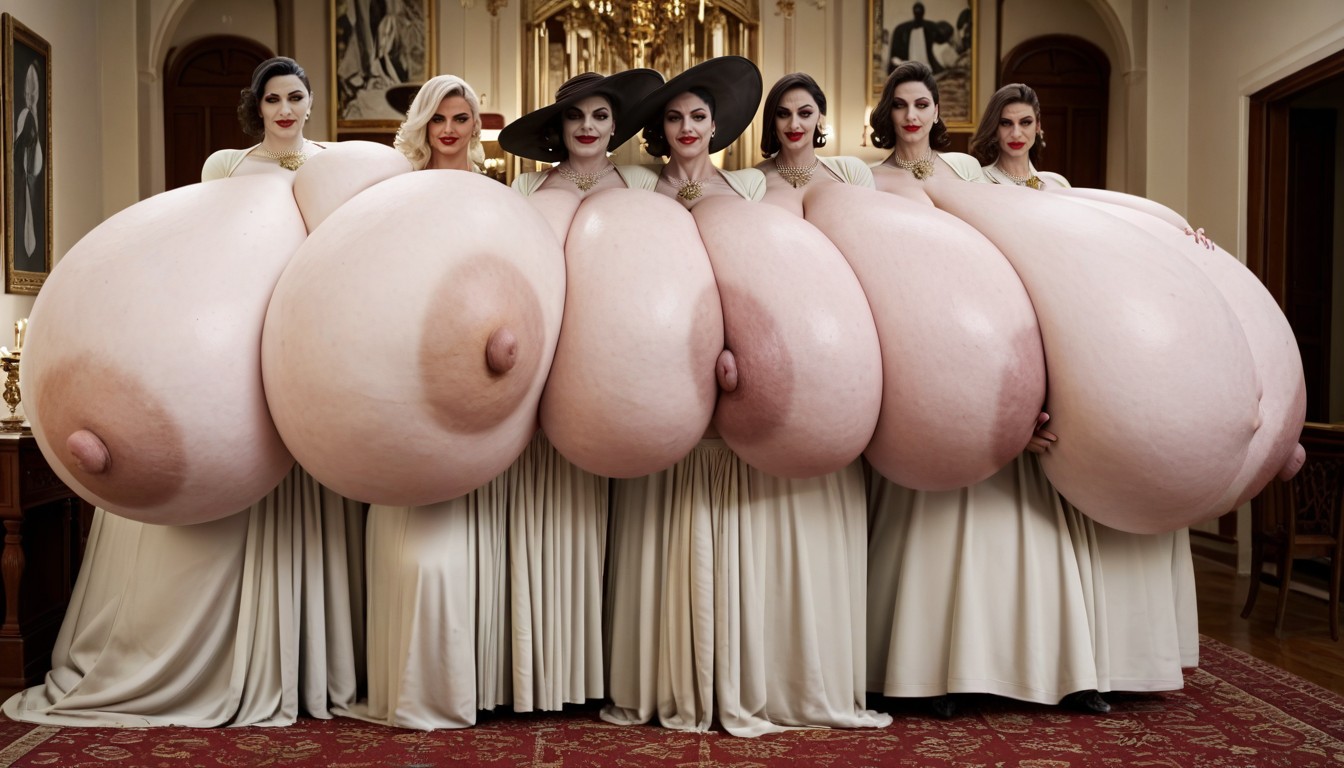 Giant Thick, Hyper Giant Breasts, Alcina Dimitrescu AIポルノ