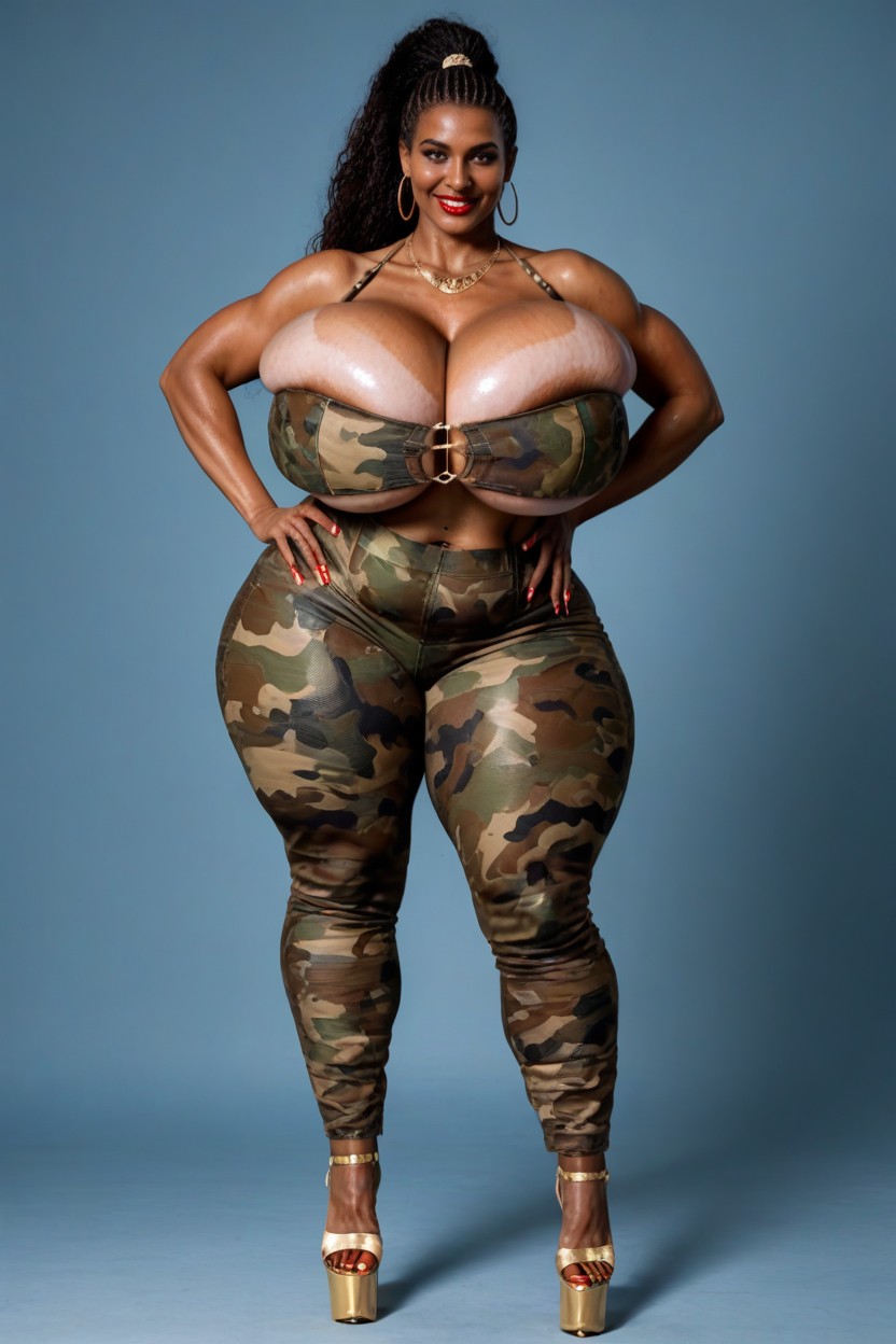 Holding A Knife, Wide Hips, Thigh Gap Porno IA