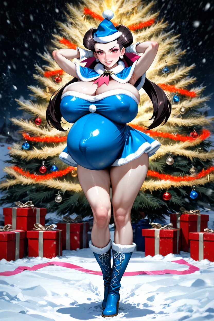 White Gloves, Belly Expansion, Thick Lips AI Porn