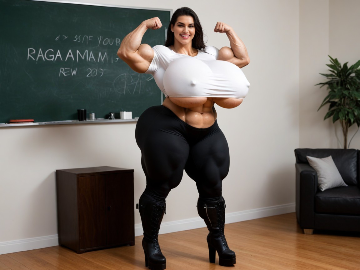 Classroom, Arab Woman, Colossal Breast AI Porn