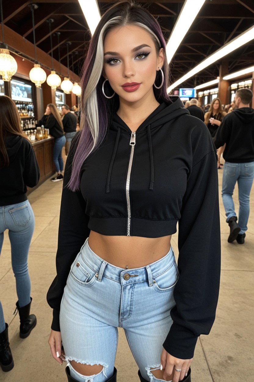 Long Full Eyelashes, Heavy Dark Makeup, 20+ AI Porn