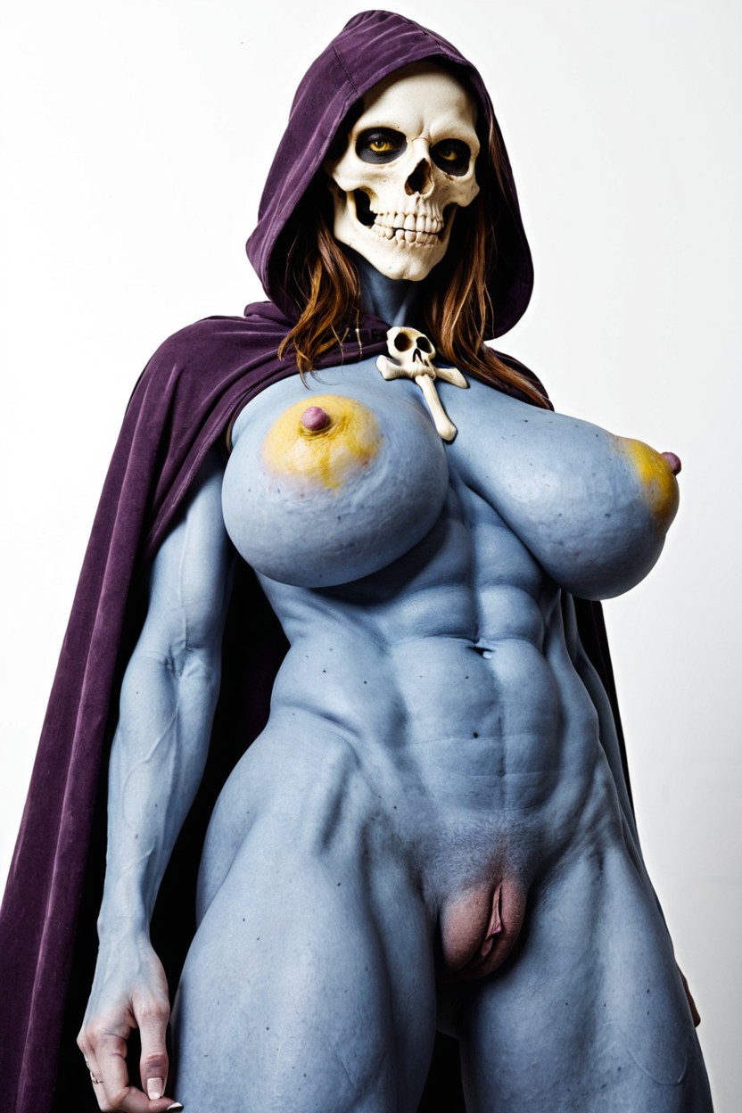 Detailed Dimpled Aerolas, Agachándose, She Looks Like Skeletor Porno IA