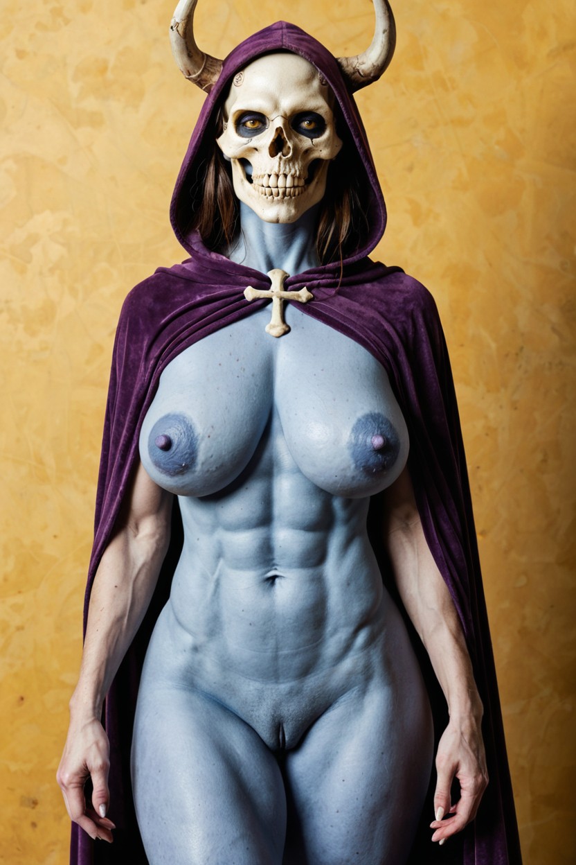 Yellow Evil Skull Face, Huge Long Thick Nipples, Toned Stomach Porno IA