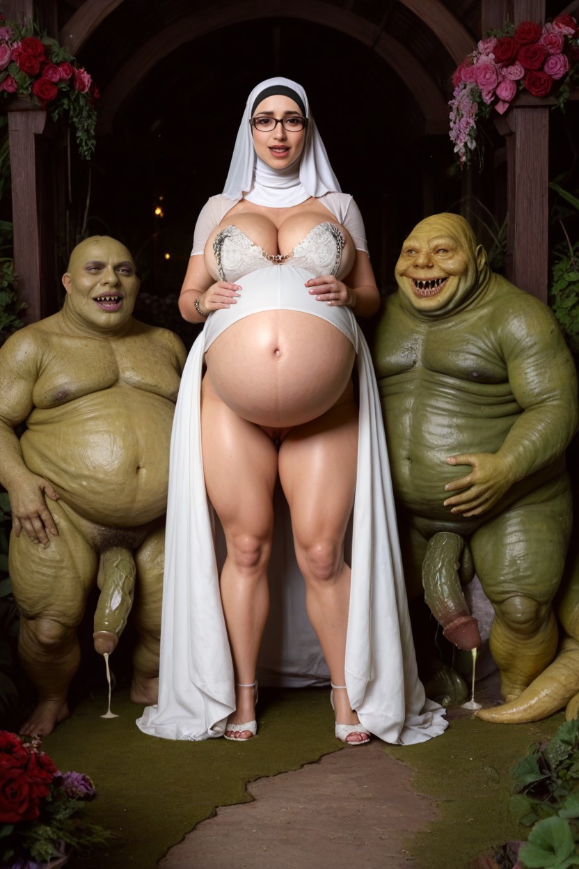 Night, Ugly Horror Gangbang, Lots Of Tentacle In Women In Pussy AI Porn