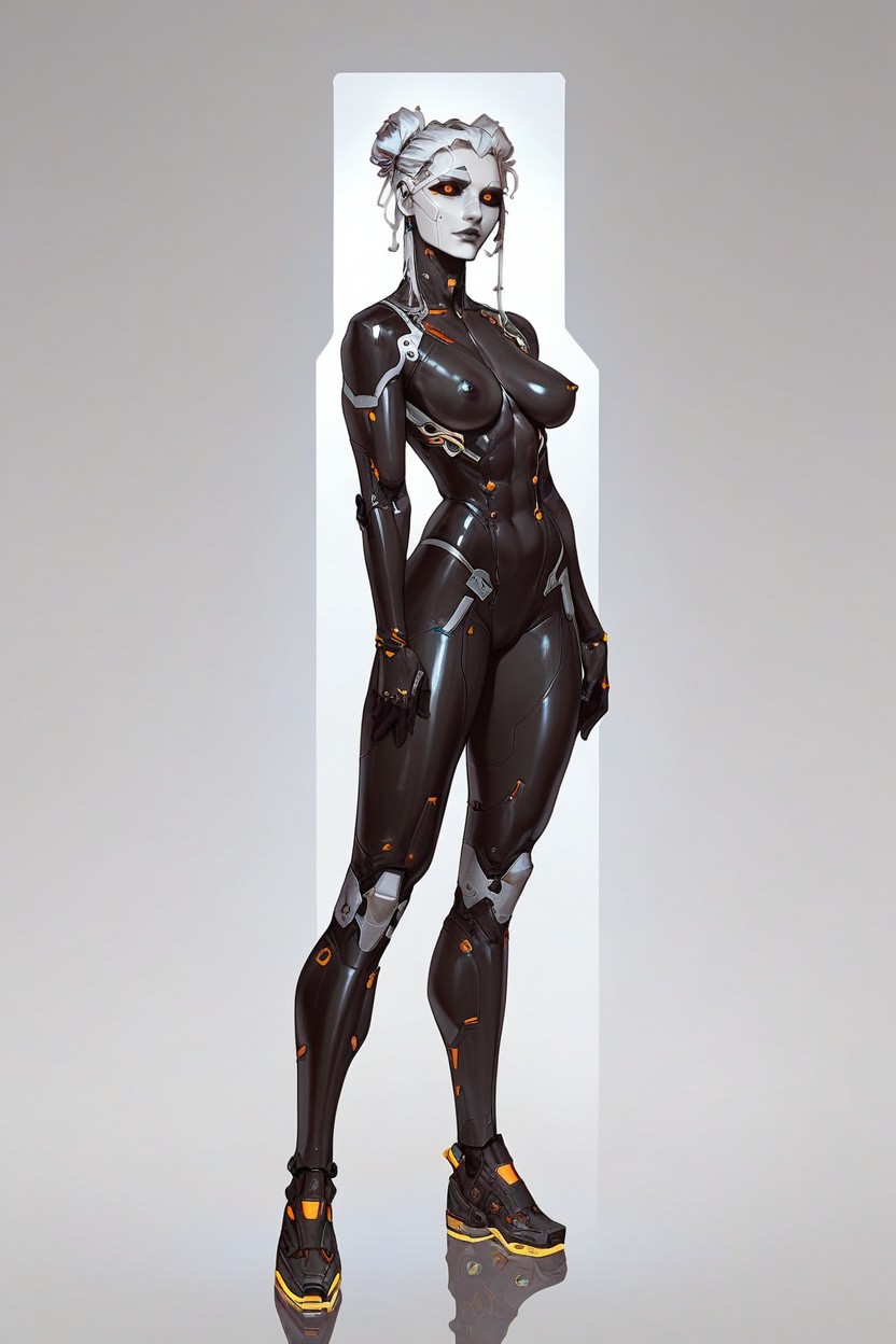 Oil Pouring Down, Solo Woman, Hologram Porno IA