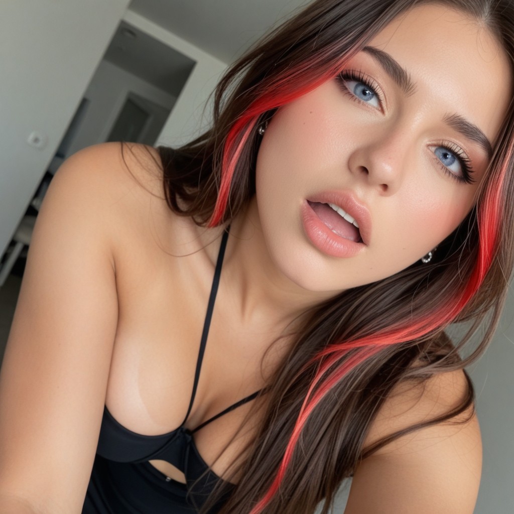 Perfect Perspective, Blushing, Medium Breast AI Porn