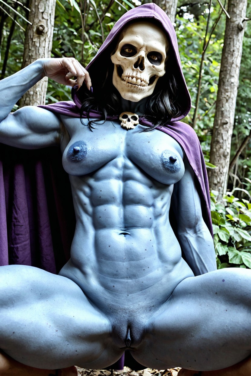 Saggy Boobs, Jack O' Lantern, Bottom Up AI Porn