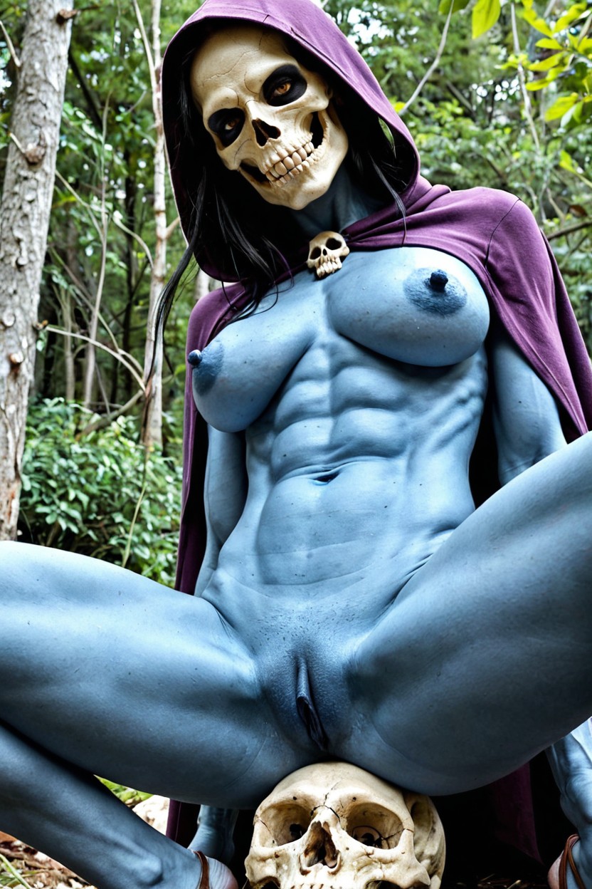 Detailed Dimpled Aerolas, 아래에서 보기, She Looks Like Skeletor AI 포르노
