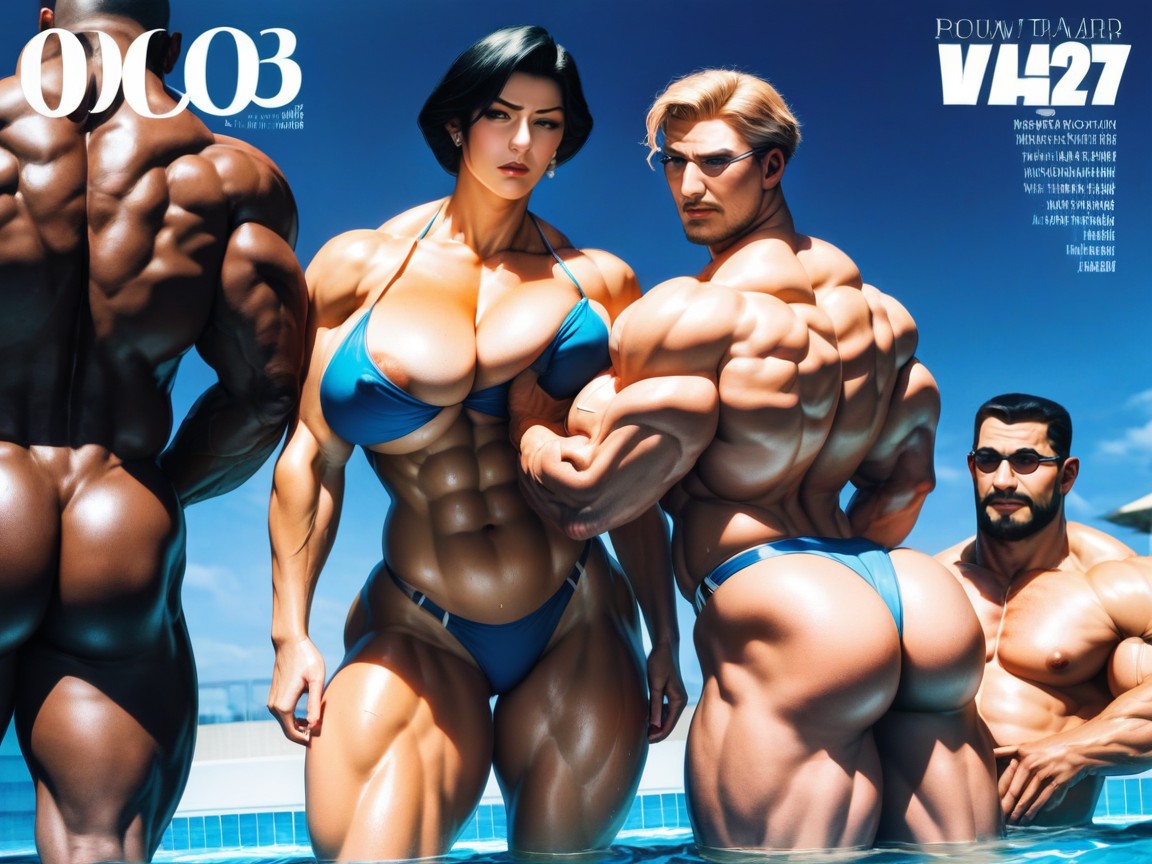 Chinese Milf, The Man's Expression Is Lecherous, Huge Latissous Dorsi Muscles AI Porn