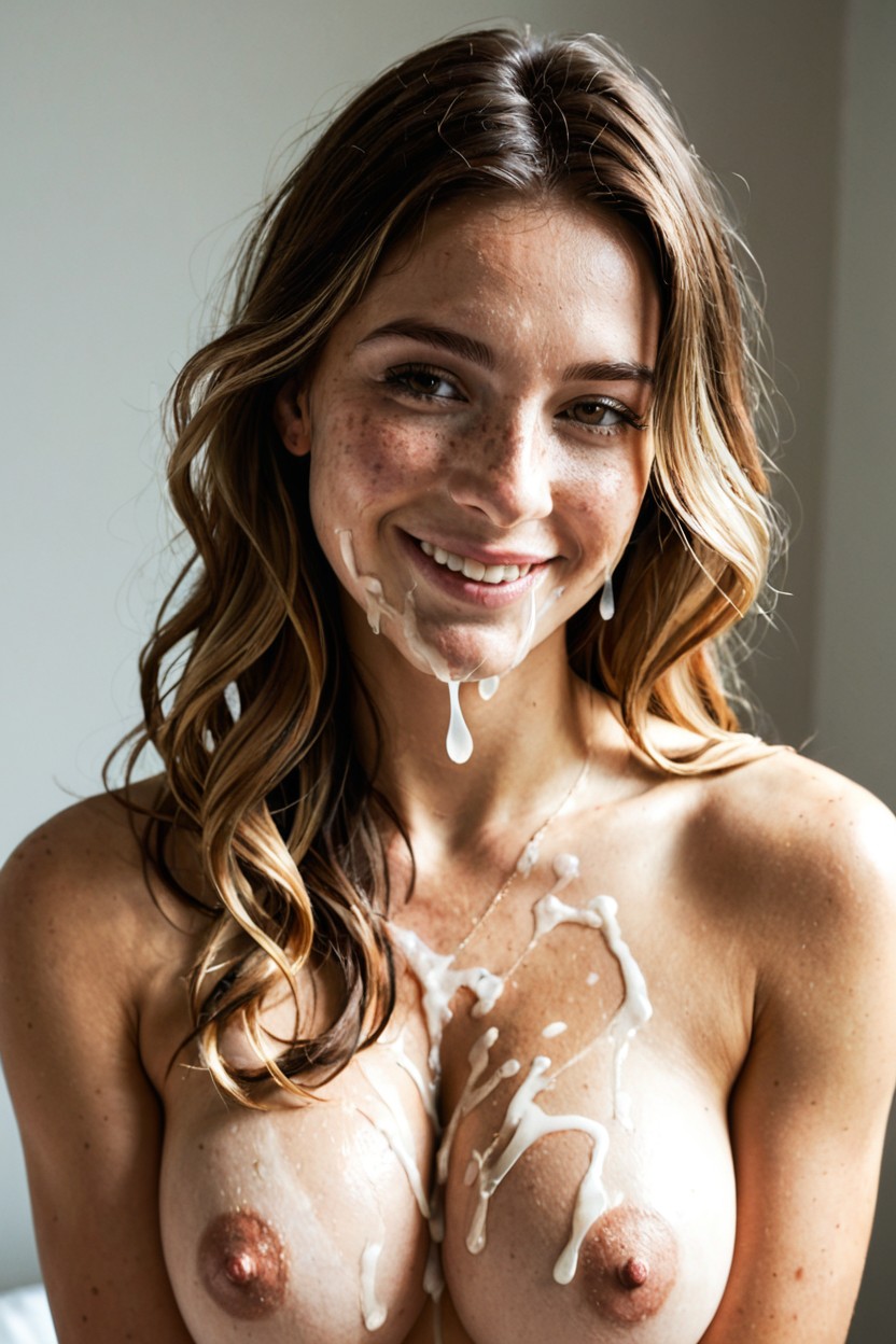 Peach, Topless With Natural Skin Texture She Has Long, Corrida Porno IA