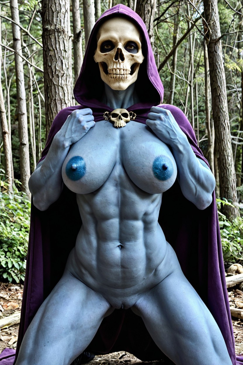 Perfect Natural Breasts, Purple Hooded Cloak, Aerolas Porno IA