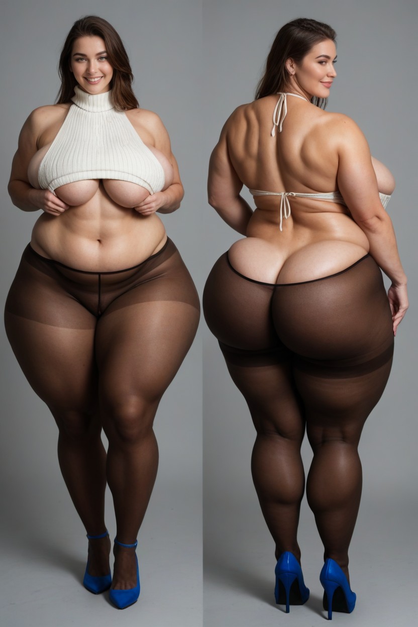 Unsupported Boobs, Virgin Sweater, Super Bbw AI Porn