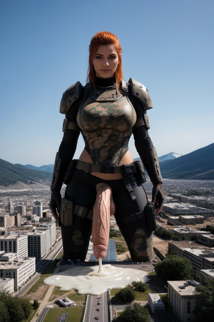 Inhuman Amounts Of Cum, Black And Tan Accents, Mega Giantess AI Porn