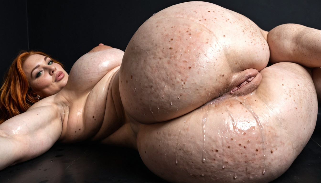 Pale White Mature Skin, Extremely Fat Ass, 18+ Porno IA