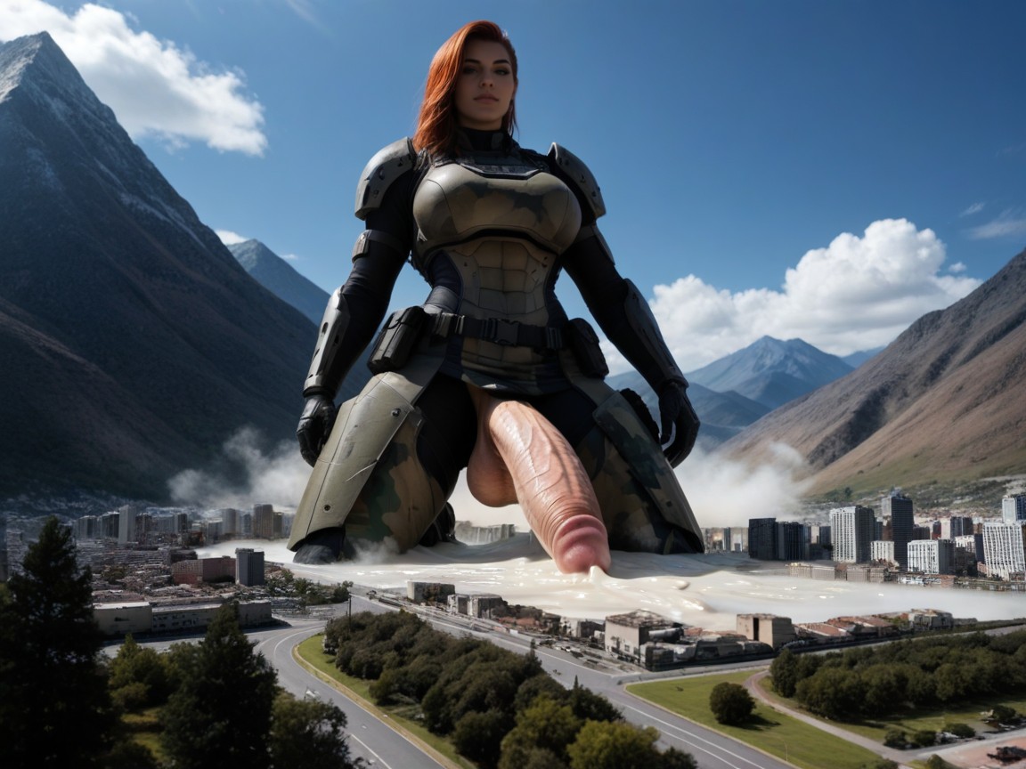 Excessively Towering Over The City, Excessively Bigger Than Mountain, Excessively Larger Than Entire City Porno IA