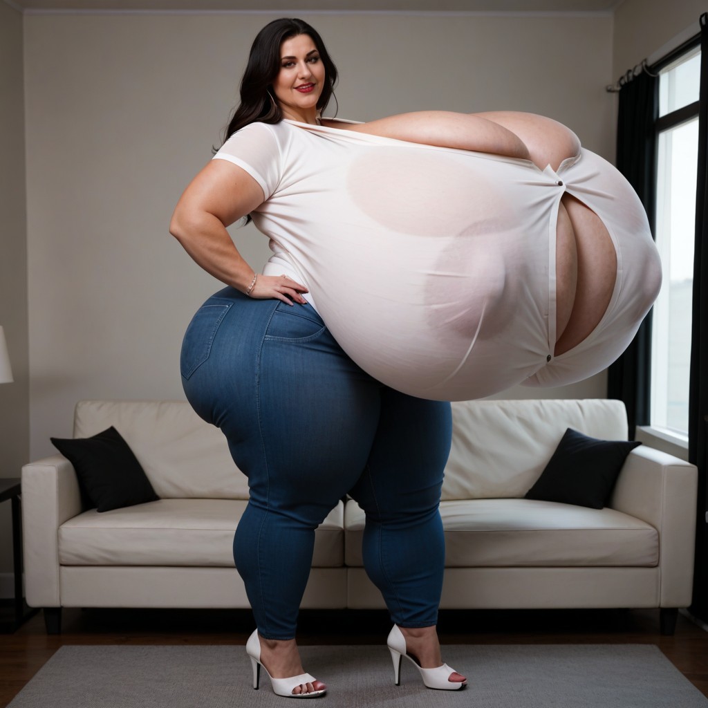 Pecho Colosal, Ssbbw, Cuerpo Completo Porno IA