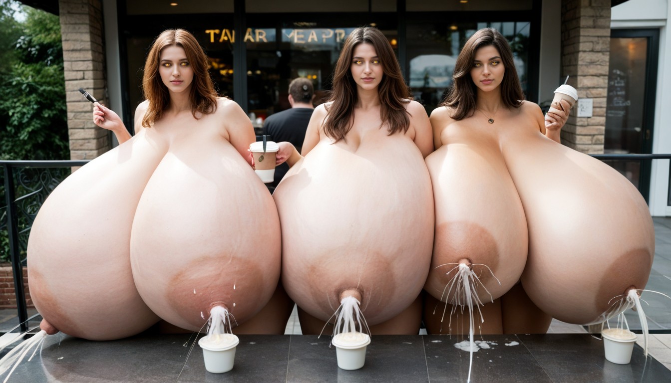 Hyper Thick, Brown Hair, Gigantic Breasts AI Porn