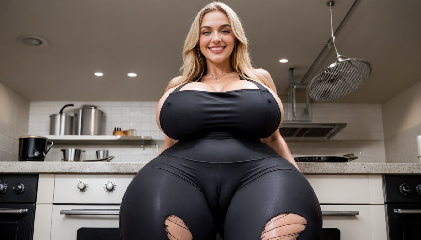 Blonde, 18+, Hyper Huge Bubble Butt AI Porn