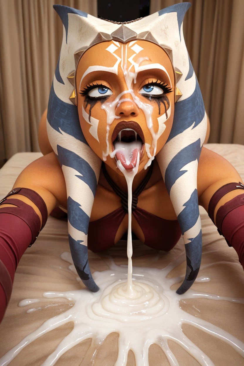 Excessive Cum On Face, Extreme Gigantic Thick Cock, Ultra Detail Pornografia de IA