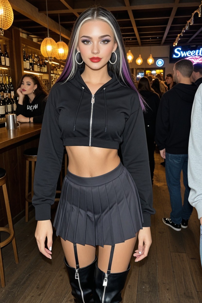 Many People Around, Medium Breast, 20+ AI Porn