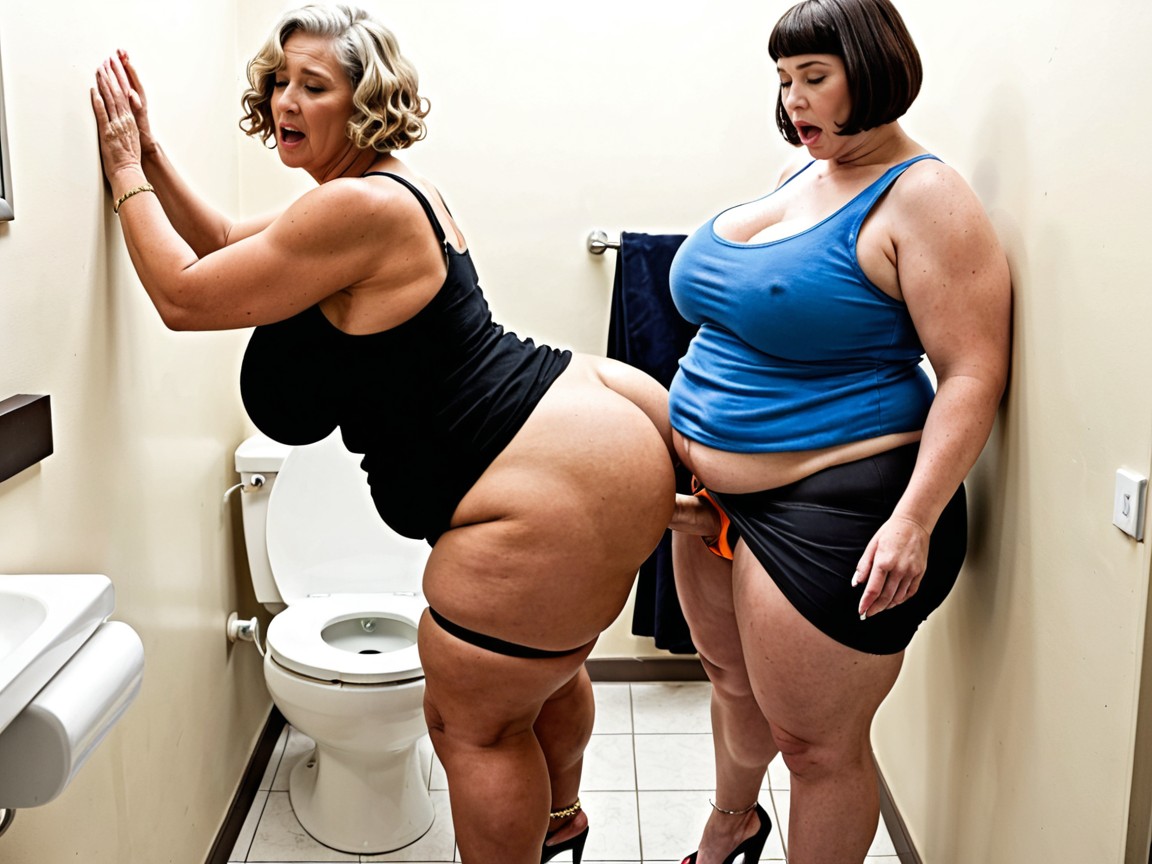 Curly Bobcut Hair, Cheek Against The Wall, Obese AI Porn