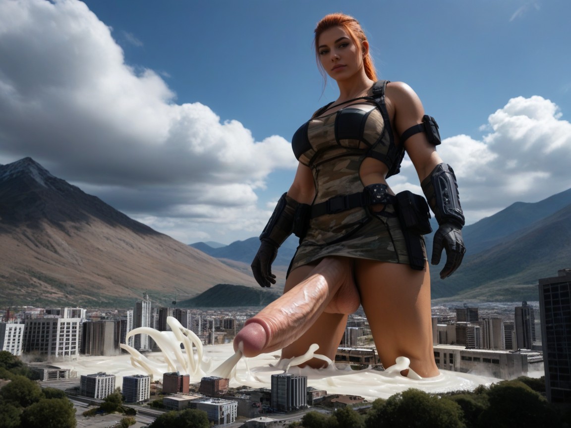 Ankles Minimalist Futuristic Design Clean Lines, Black And Tan Accents, Excessively Larger Than Entire City AI Porn
