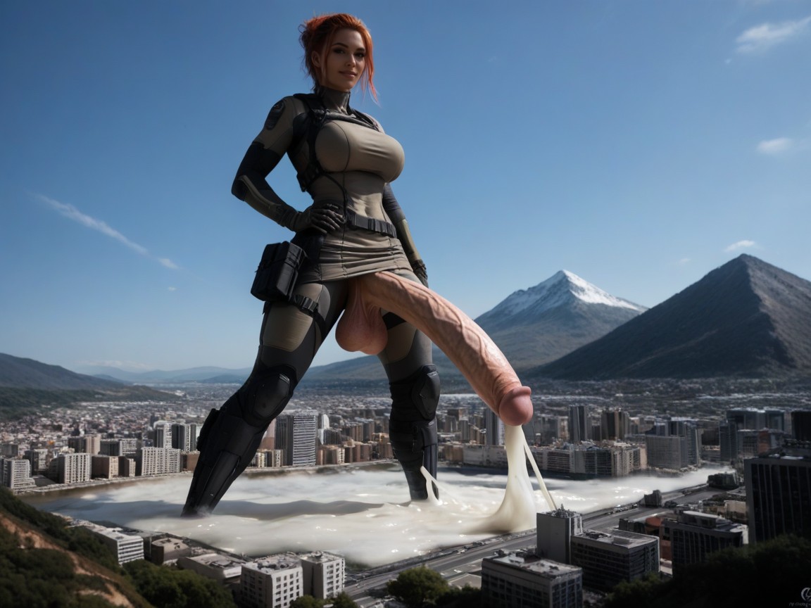 Blue Sky, Ankles Minimalist Futuristic Design Clean Lines, Excessively Larger Than Entire City AI Porn